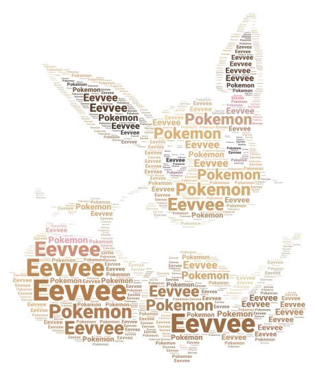 Eevee word cloud art