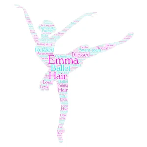 Emma- Ballerina(6th) word cloud art