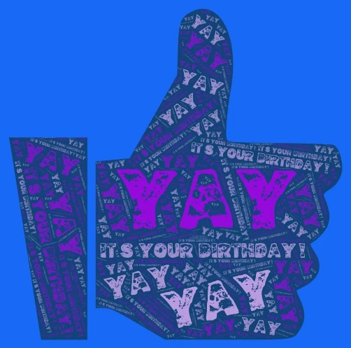 LOL b-day word cloud art