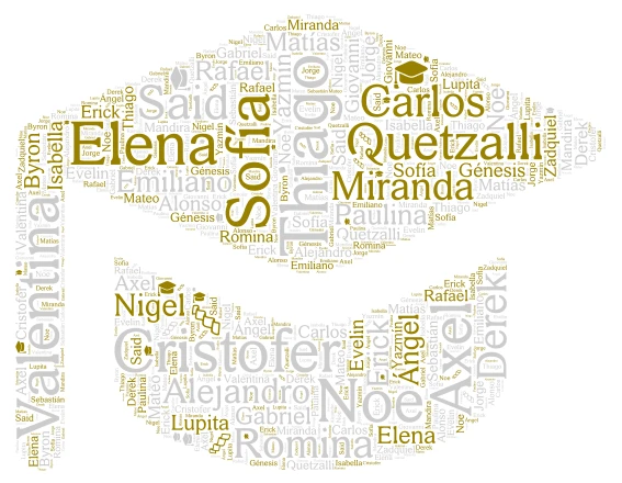 Birrete de Graduación word cloud art