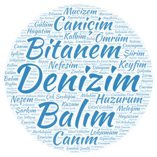 kalp word cloud art