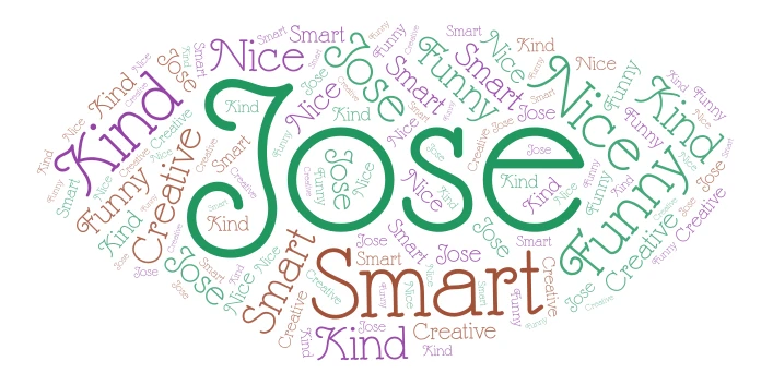 Jose word cloud art