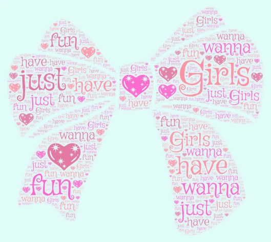 All about girls  word cloud art