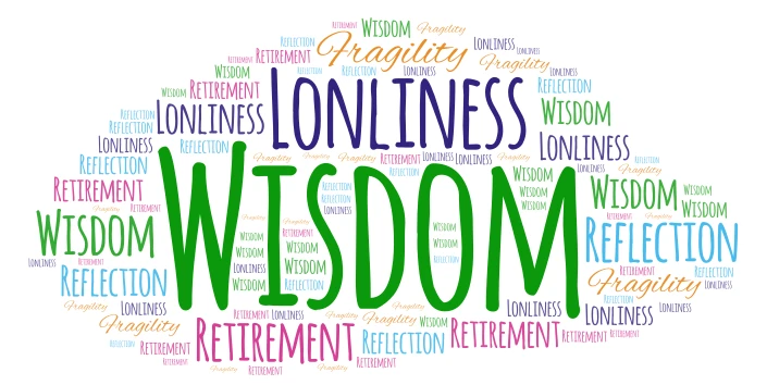 Aging word cloud art