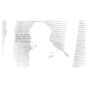 Guess Who It Is word cloud art