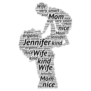 Jennifer word cloud art