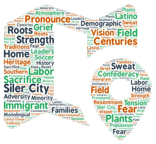 Siler City Heritage word cloud art