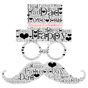 Dad word cloud art