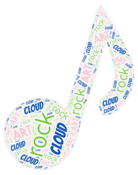 musica word cloud art