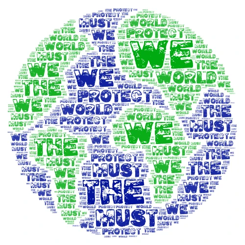 World word cloud art
