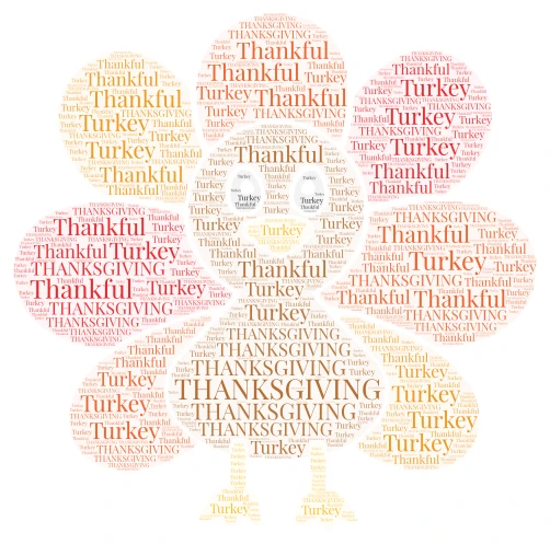 thanksgiving word cloud art