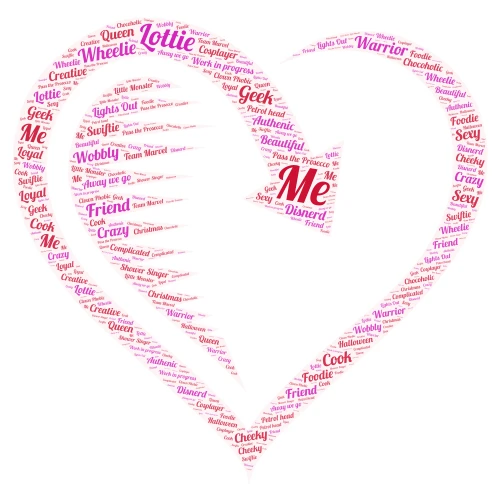 Lottie word cloud art