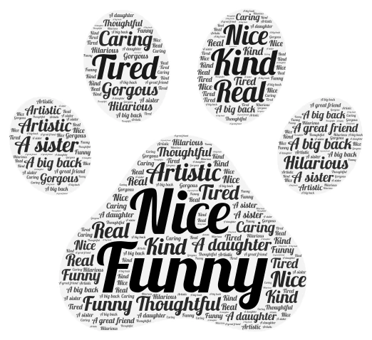 Poem word cloud art