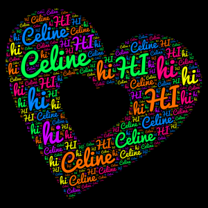Celine word cloud art
