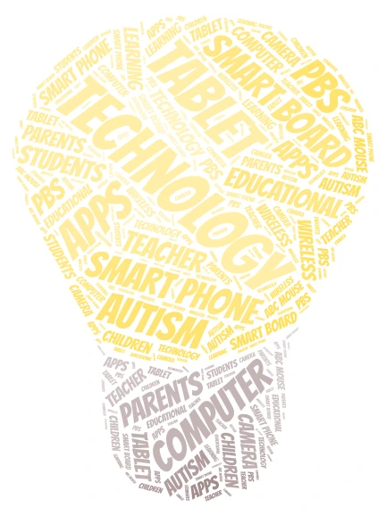 School Lamp word cloud art