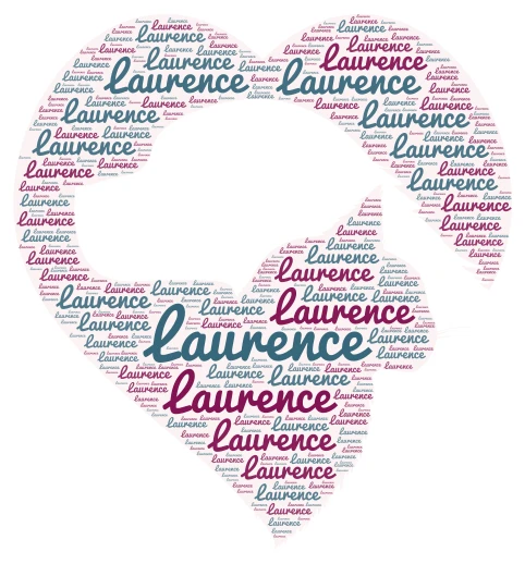 Laurence word cloud art