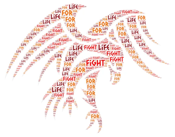 don't give up word cloud art
