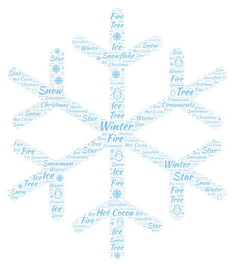 Wonderful Winter word cloud art