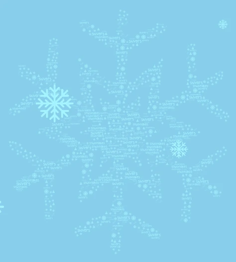 snowflakeyyyy word cloud art