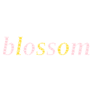 Blossom word cloud art