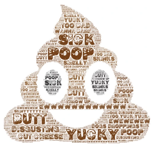 Poop……..2 word cloud art