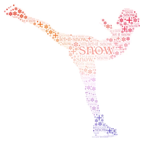 On Ice 2.0 word cloud art
