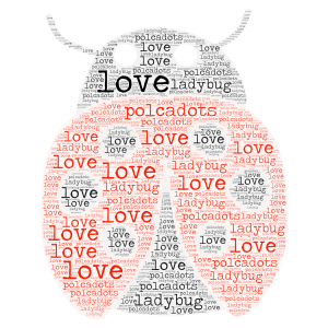 ladybug word cloud art