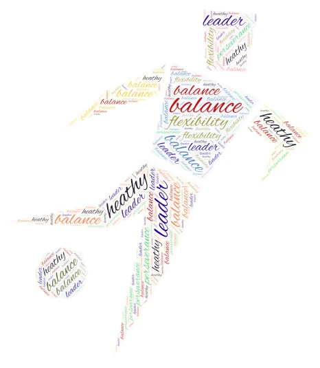 balance word cloud art