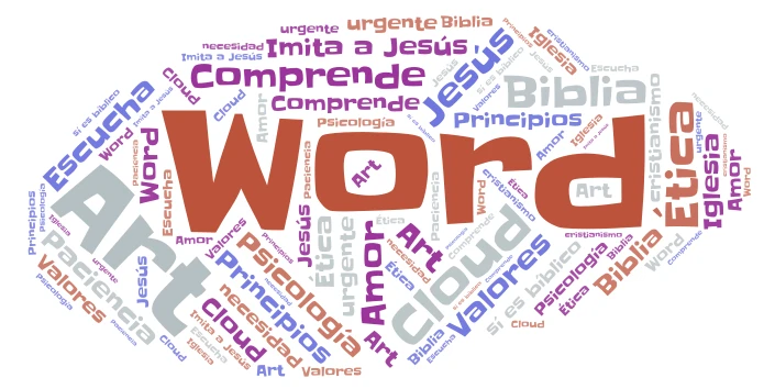Psicología pastoral word cloud art
