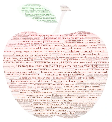 manzana word cloud art
