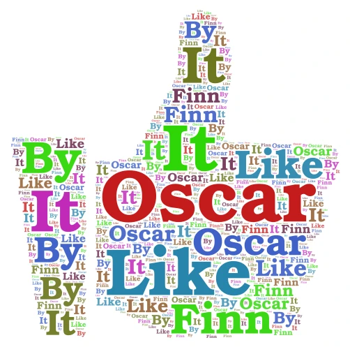 OSCAR LIKE IT BY FINN word cloud art