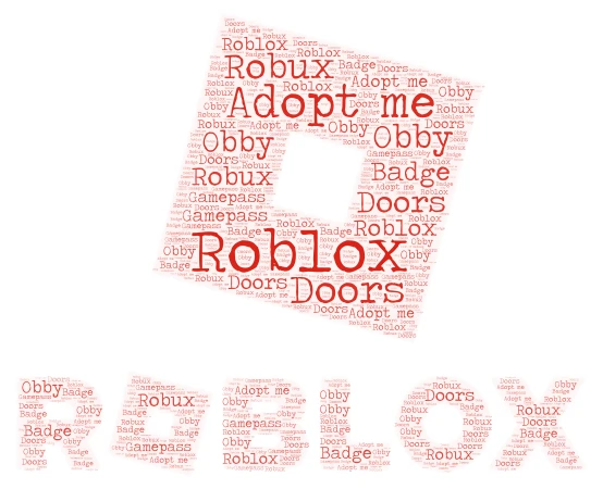 Roblox word cloud art