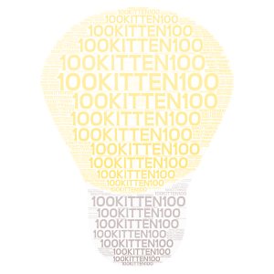 100Kitten100 word cloud art