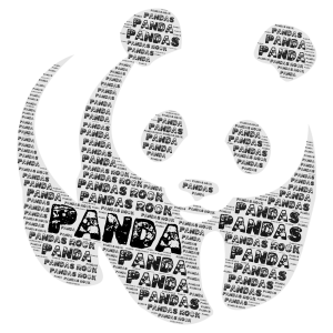 PANDA word cloud art