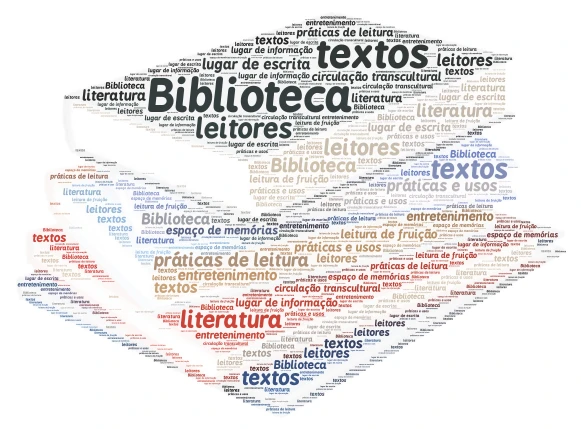 Books word cloud art