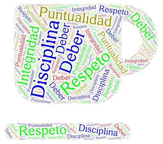 Taza de Valores word cloud art