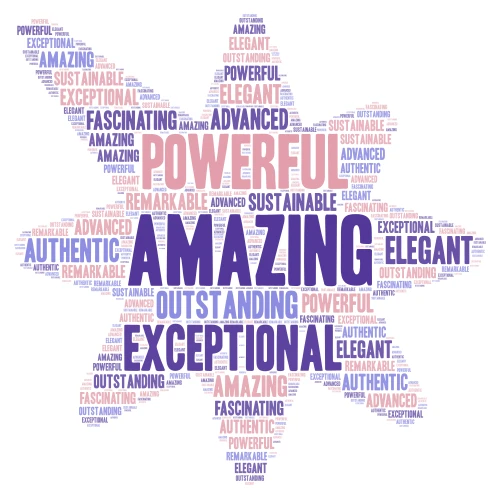 Inspirational Words word cloud art