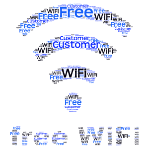 wifi word cloud art