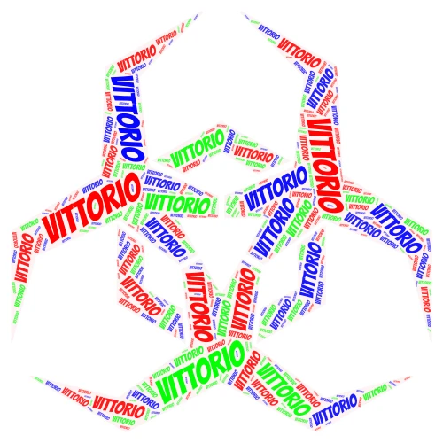 Vittorio word cloud art