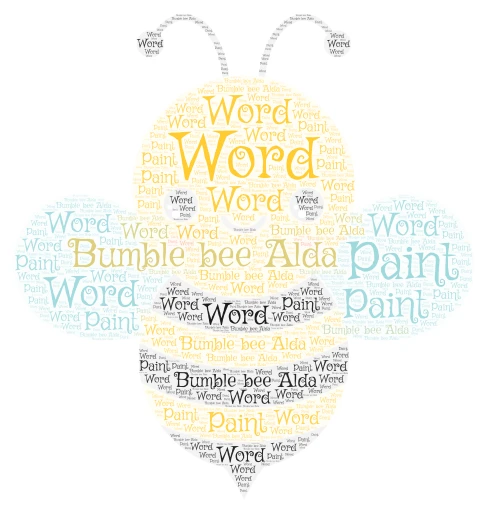 Bumble bee Alda  word cloud art