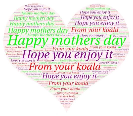Mum 2011 word cloud art