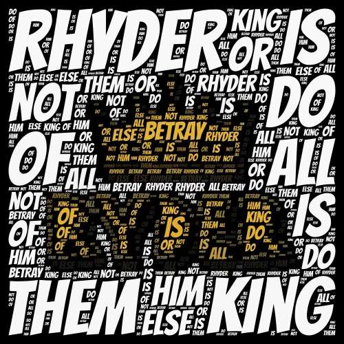 rhyder is king word cloud art