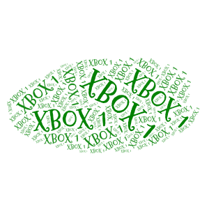 XBOX 1 word cloud art