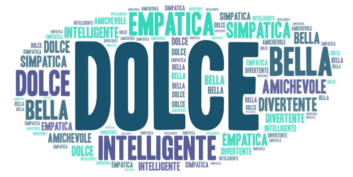 compito italiano word cloud art