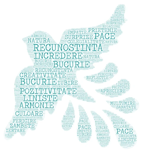 Pozitivitate word cloud art