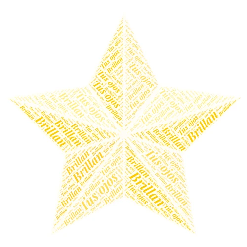 caligrama word cloud art