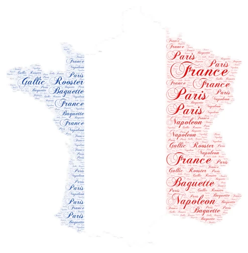 France word cloud art