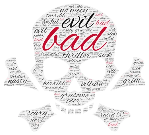 evil word cloud art