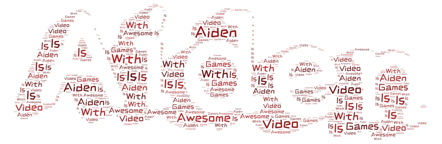 Aiden word cloud art