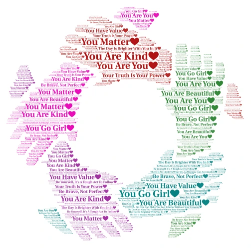 Girls Bathrooms word cloud art